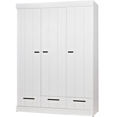 CONNECT 3-DOORS BASIC DRAWER - STRIP DOORS CAB WHITE [fsc]