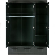 Laden Sie das Bild in den Galerie-Viewer, CONNECT 3-DOORS DRAWER - STRIP DOORS BLACK [fsc]