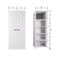 Laden Sie das Bild in den Galerie-Viewer, CONNECT LOW CABINET 2-DOORS PINE WHITE [fsc]