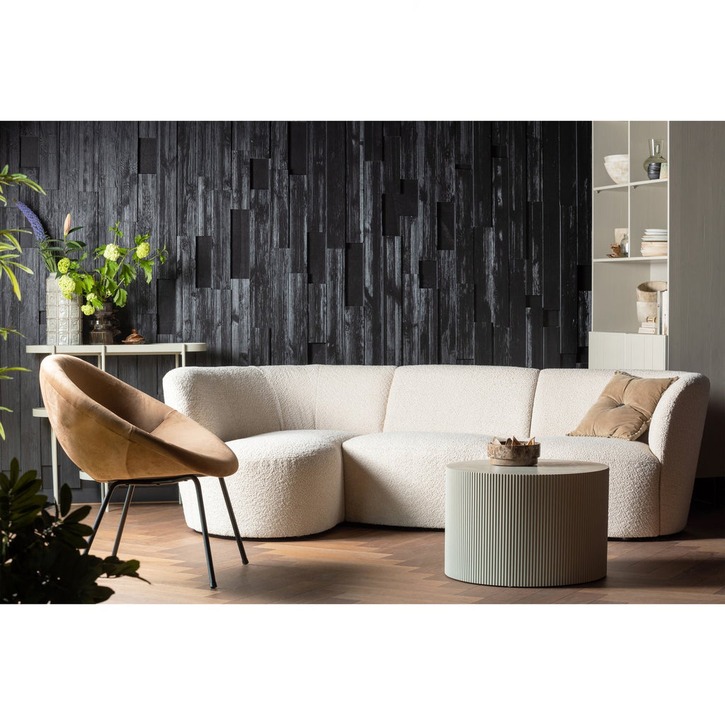 SANNE SIDE TABLE ROUND MDF ANTIQUE BEIGE