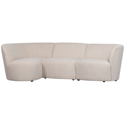 COCO 3-SEATER ROUNDED LEFT BOUCLE CREAM