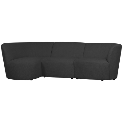 COCO 3-SEATER ROUNDED LEFT BOUCLE DARK GREY