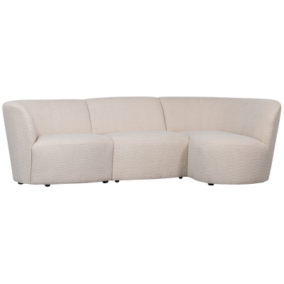 COCO 3-SEATER ROUNDED RIGHT BOUCLE CREAM