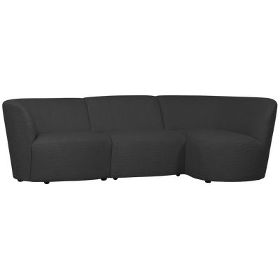 COCO 3-SEATER ROUNDED RIGHT BOUCLE DARK GREY