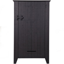 Laden Sie das Bild in den Galerie-Viewer, GIJS FARMER CABINET ROUGH SAWN PINE BLACK [fsc]