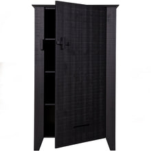 Laden Sie das Bild in den Galerie-Viewer, GIJS FARMER CABINET ROUGH SAWN PINE BLACK [fsc]