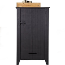 Laden Sie das Bild in den Galerie-Viewer, GIJS FARMER CABINET ROUGH SAWN PINE BLACK [fsc]