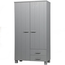 Laden Sie das Bild in den Galerie-Viewer, DENNIS WARDROBE WITH DRAWERS PINE CONCRETE GREY [fsc]