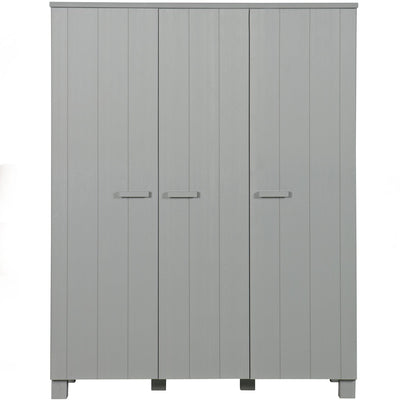 DENNIS 3-DOORS WARDROBE PINE CONCRETE CONCRETE GREY [fsc]