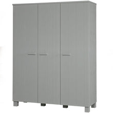 Laden Sie das Bild in den Galerie-Viewer, DENNIS 3-DOORS WARDROBE PINE CONCRETE CONCRETE GREY [fsc]