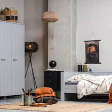 Load image into Gallery viewer, ZOLA NIGHTSTAND WITH DRAWER AND DOOR BLACK [fsc]