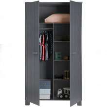 Laden Sie das Bild in den Galerie-Viewer, DENNIS WARDROBE PINE STEEL GREY [fsc]