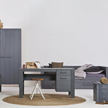 Laden Sie das Bild in den Galerie-Viewer, DENNIS WARDROBE PINE STEEL GREY [fsc]