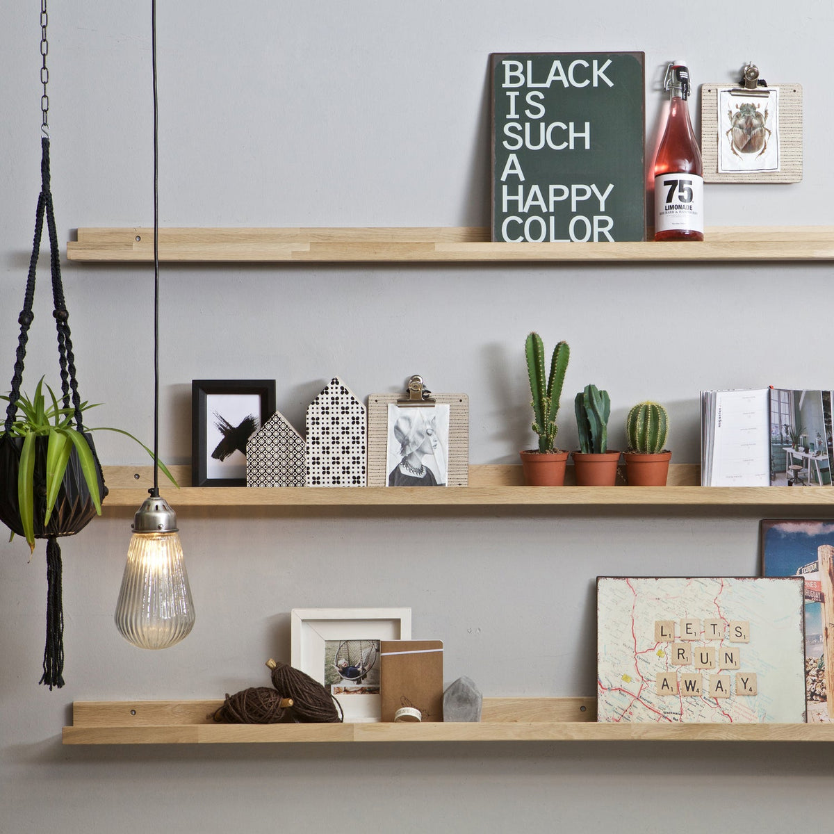 VTWONEN PHOTOFRAME SHELF 170 CM OAK NATURAL