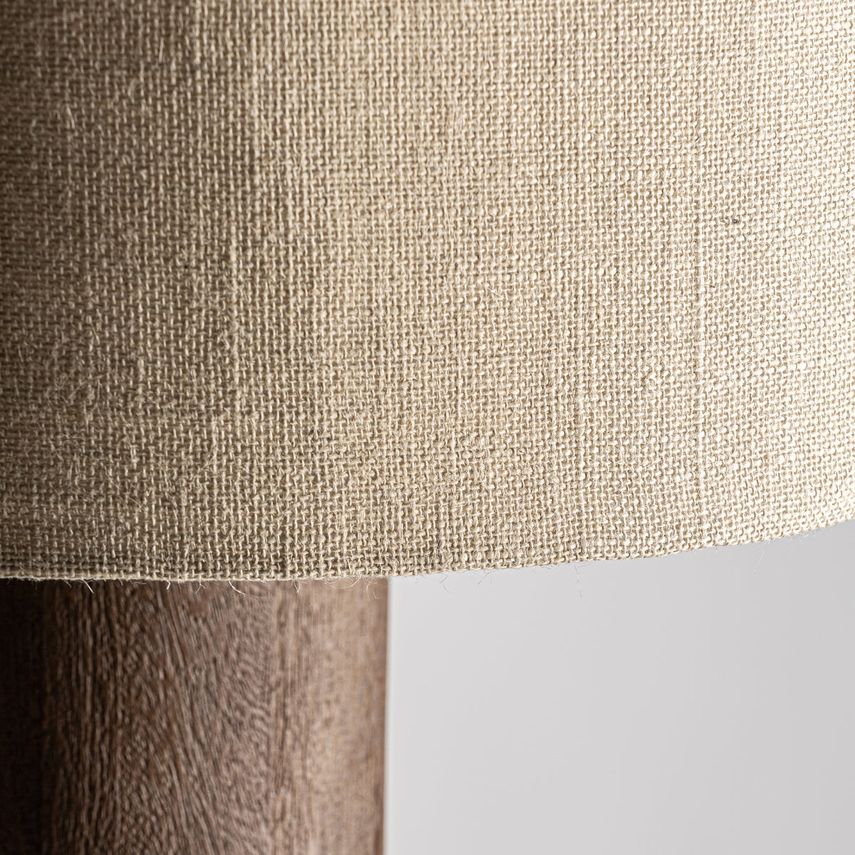 Megeve Brown Mango Wood & Cream Jute Floor Lamp 50x50x163 cm
