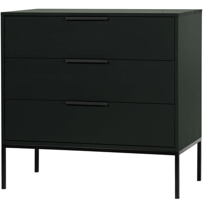 ADAM CABINET WITH DRAWERS PINE BLACK [fsc]
