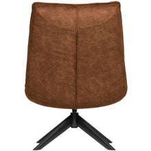 Laden Sie das Bild in den Galerie-Viewer, JOUKE SWIVEL ARMCHAIR IMITATION LEATHER COGNAC