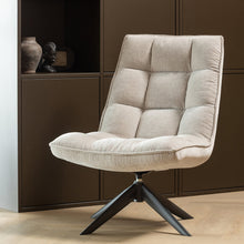 Charger l'image dans la galerie, JOUKE SWIVEL ARMCHAIR CHENILLE TEXTURED NATURAL
