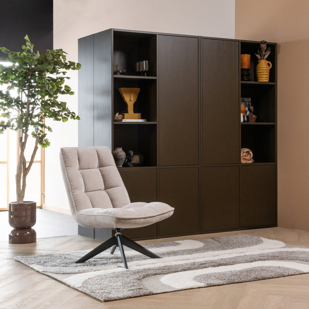 MEGGY STORAGE CABINET LEFT 108 CM PINE MID BROWN [fsc]