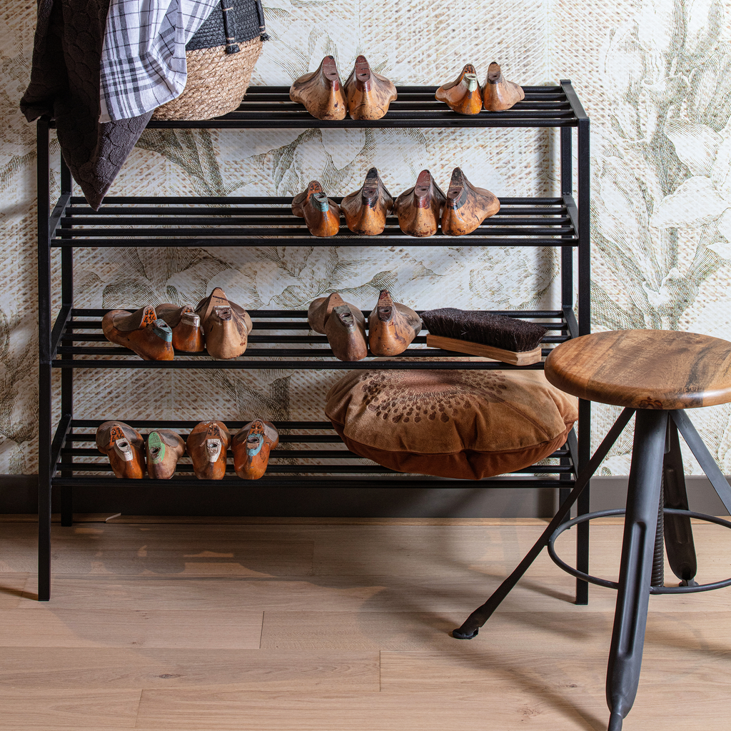 FERRO SHOE RACK METAL BLACK