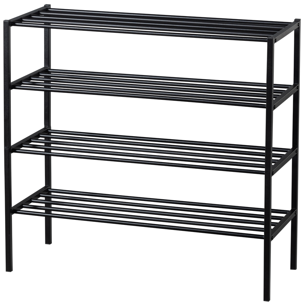 FERRO SHOE RACK STACK OF 2 METAL BLACK