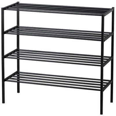FERRO SHOE RACK STACK OF 2 METAL BLACK