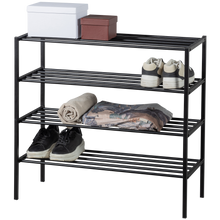 Laden Sie das Bild in den Galerie-Viewer, FERRO SHOE RACK STACK OF 2 METAL BLACK