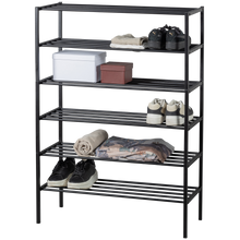 Laden Sie das Bild in den Galerie-Viewer, FERRO SHOE RACK STACK OF 3 METAL BLACK