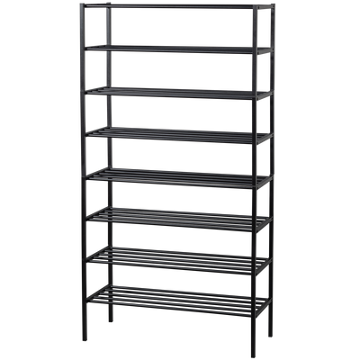 FERRO SHOE RACK STACK OF 4 METAL BLACK