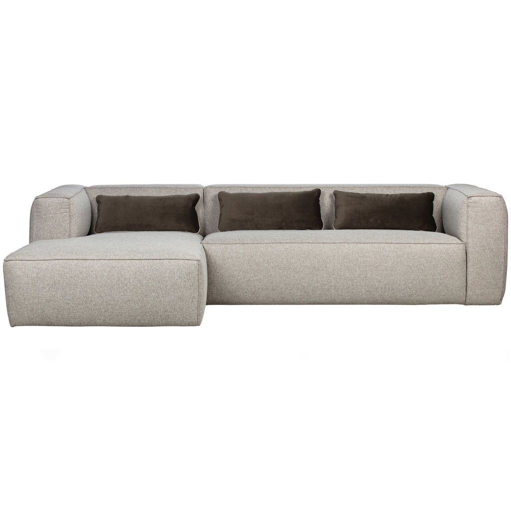 BEAN CORNER SOFA INCL. CUSHIONS LIGHT GREY MELANGE