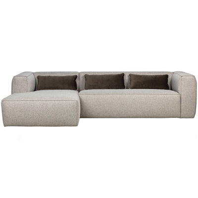 BEAN CORNER SOFA INCL. CUSHIONS LIGHT GREY MELANGE