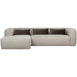 BEAN CORNER SOFA INCL. CUSHIONS LIGHT GREY MELANGE