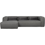 BEAN CORNER SOFA INCL. CUSHIONS MID GREY MELANGE