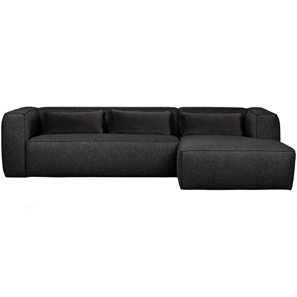 BEAN CORNER SOFA RIGHT INCL. CUSHIONS DARK GREY MELANGE