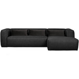 BEAN CORNER SOFA RIGHT INCL. CUSHIONS DARK GREY MELANGE