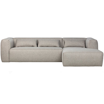 BEAN CORNER SOFA RIGHT INCL. CUSHIONS LIGHT GREY MELANGE