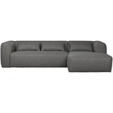 BEAN CORNER SOFA RIGHT INCL. CUSHIONS MID GREY MELANGE
