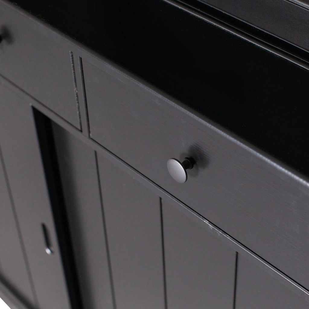 LAGOS LARGE SHOWCABINET PINE DEEP BLACK [fsc]