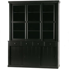 Laden Sie das Bild in den Galerie-Viewer, LAGOS LARGE SHOWCABINET PINE DEEP BLACK [fsc]