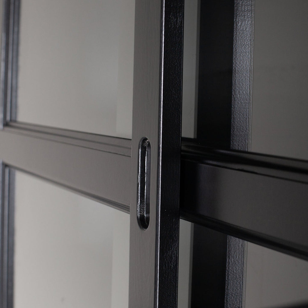 LAGOS LARGE SHOWCABINET PINE DEEP BLACK [fsc]