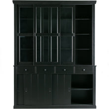 Laden Sie das Bild in den Galerie-Viewer, LAGOS LARGE SHOWCABINET PINE DEEP BLACK [fsc]