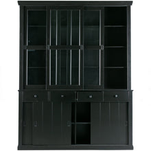 Laden Sie das Bild in den Galerie-Viewer, LAGOS LARGE SHOWCABINET PINE DEEP BLACK [fsc]