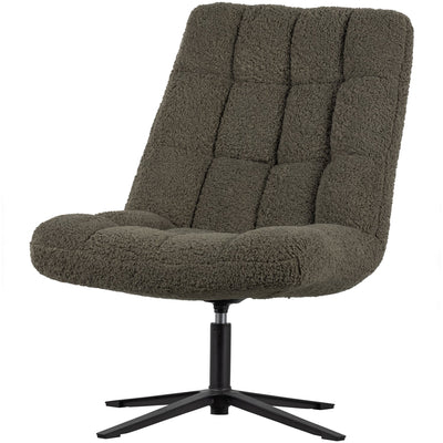 JOB SWIVEL ARMCHAIR TEDDY GREEN