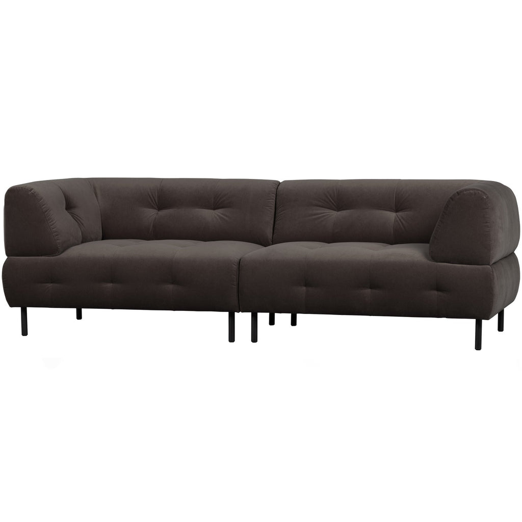 LLOYD 4-SEATER WASHED VELVET CAST IRON