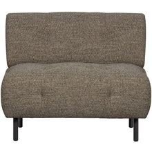 Laden Sie das Bild in den Galerie-Viewer, LLOYD ARMCHAIR COARSE WOVEN DARK BROWN MELANGE
