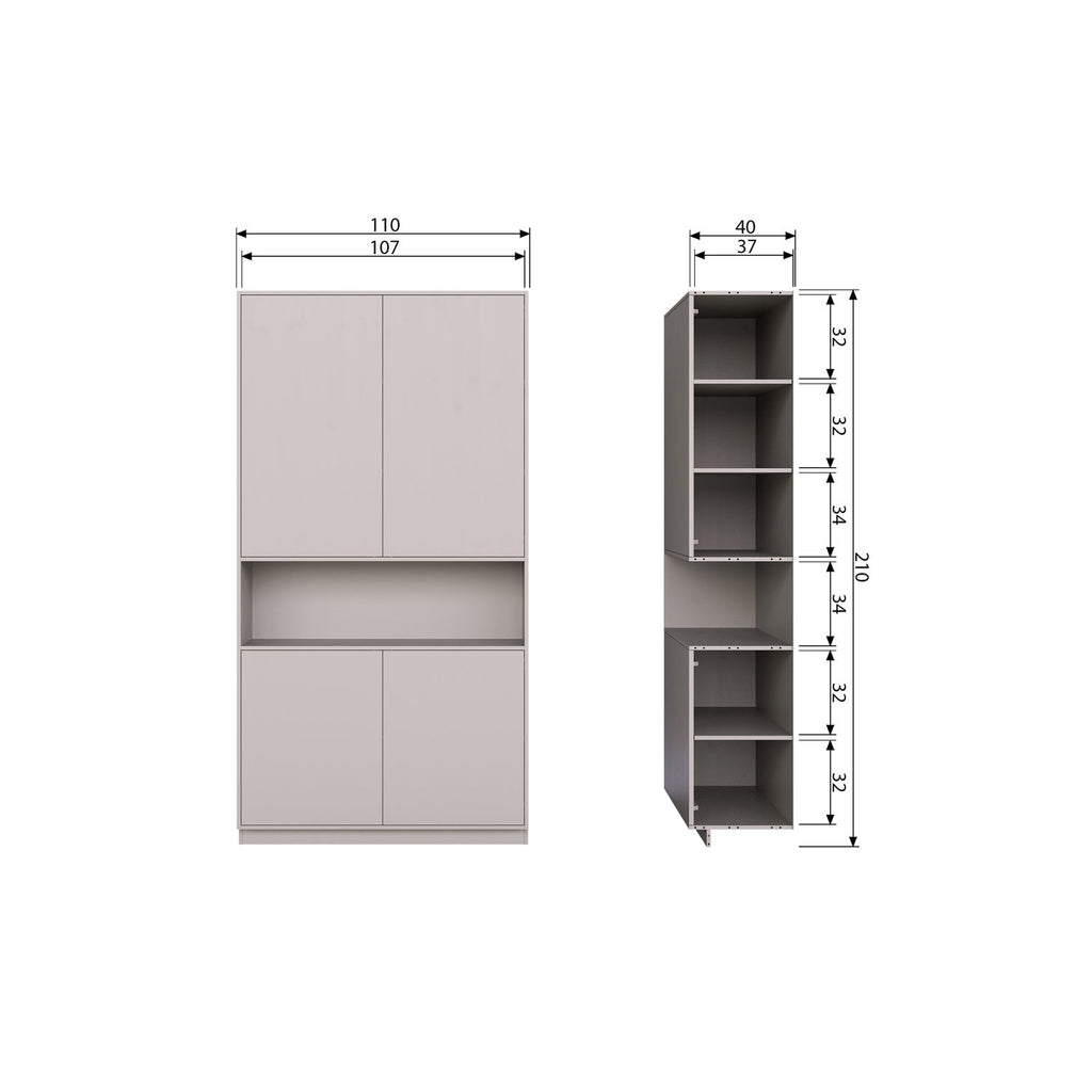FINCA STORAGE CABINET 110CM PINE MIST [fsc]