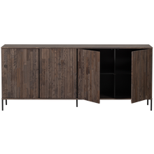 Laden Sie das Bild in den Galerie-Viewer, New gravure new sideboard 200 cm ash espresso [fsc]