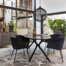 Charger l'image dans la galerie, BRUNO DINING TABLE OVAL MDF BLACK 220x100CM