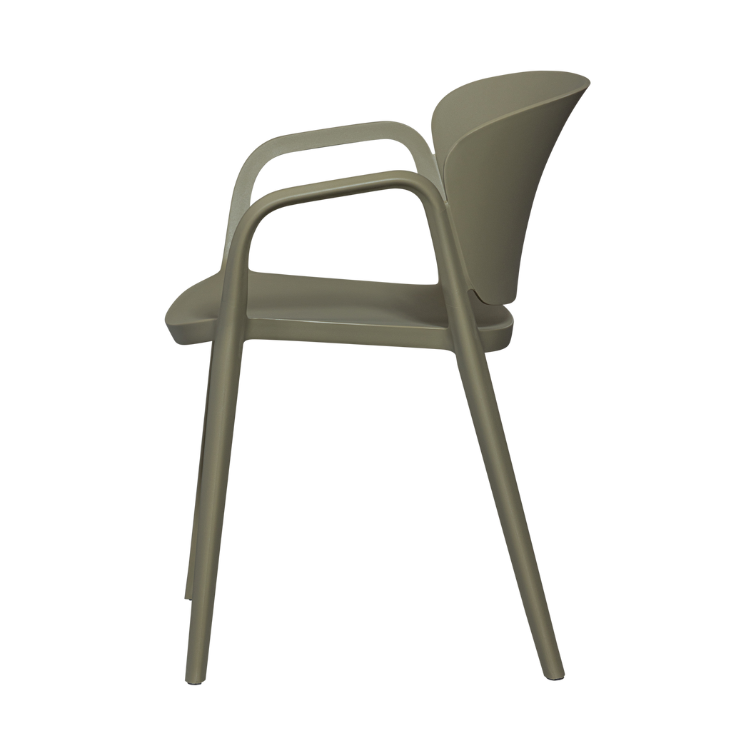 BENT GARDEN CHAIR PLASTIC GREEN