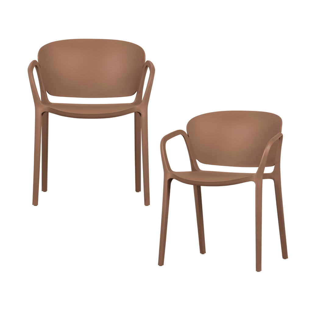 BENT GARDEN CHAIR PLASTIC SALMON PINK